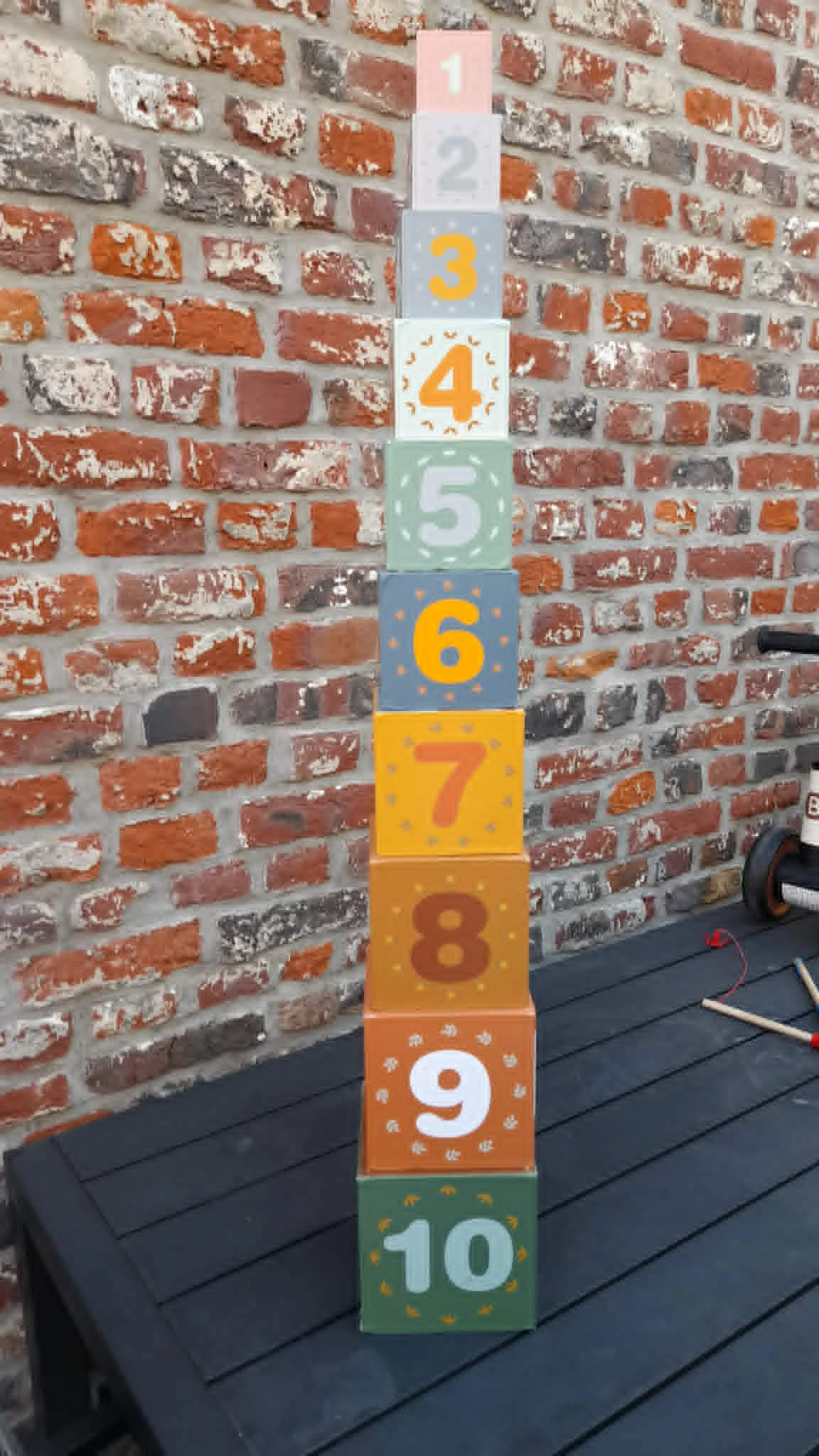 Lot de 10 cubes à empiler